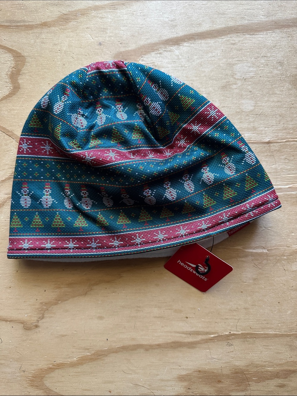 Headsweats Holiday Ugly Sweater thermal Beanie hat - NWT
